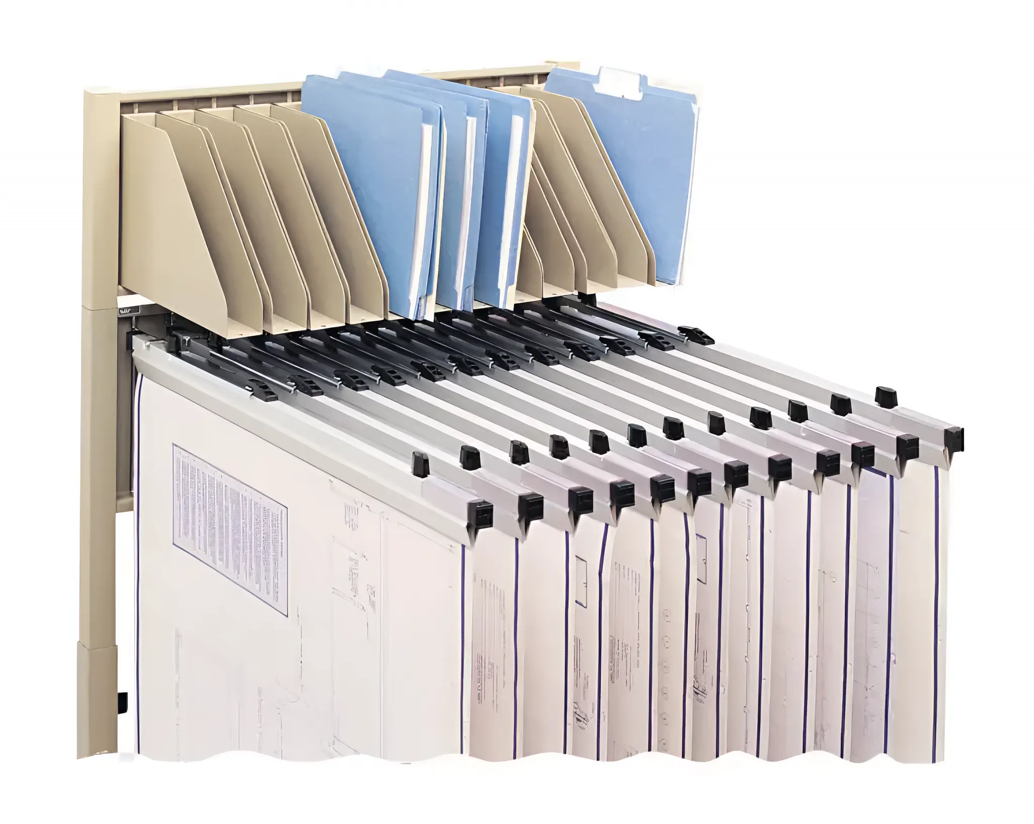 Mobile File Cabinet 27in W x 13in D x 8in H with Data Extension by Safco Office Furniture