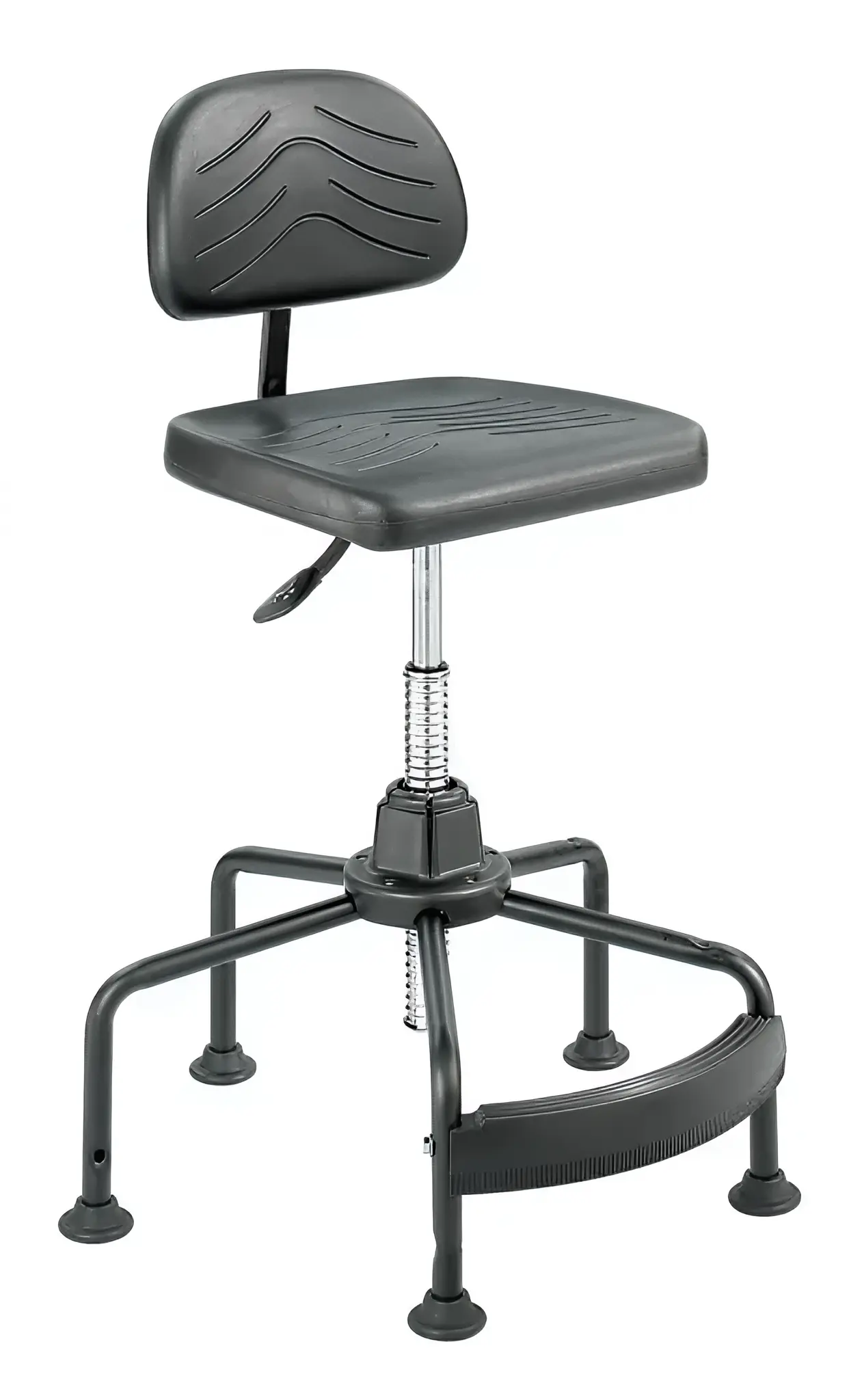Economy Industrial Chair Economy Industrial Chair, 17" Height, Polyurethane, Black