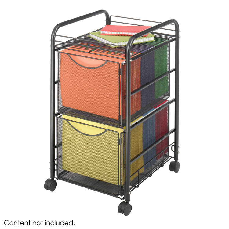 OnyxÃ¢Â„Â¢ Mesh File Cart with 2 File Drawers by Safco Office Furniture