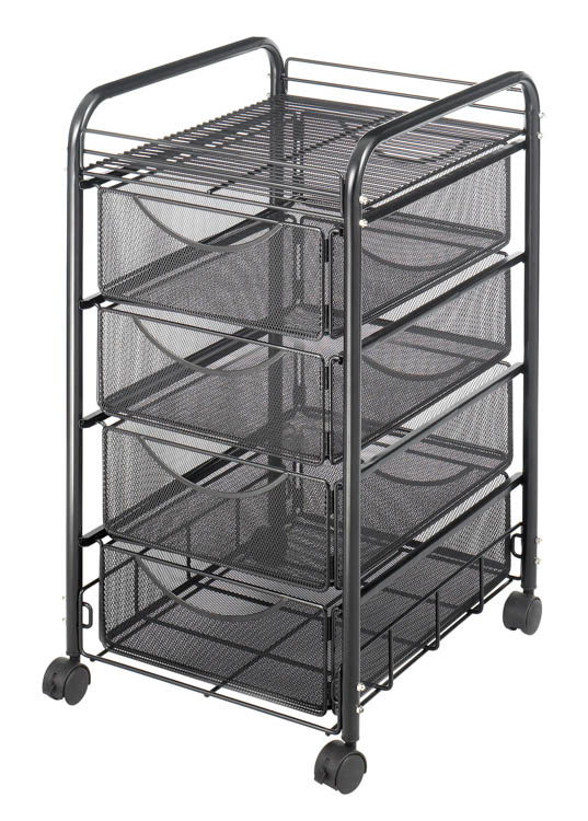 OnyxÃ¢Â„Â¢ Mesh File Cart with 4 Drawers by Safco Office Furniture