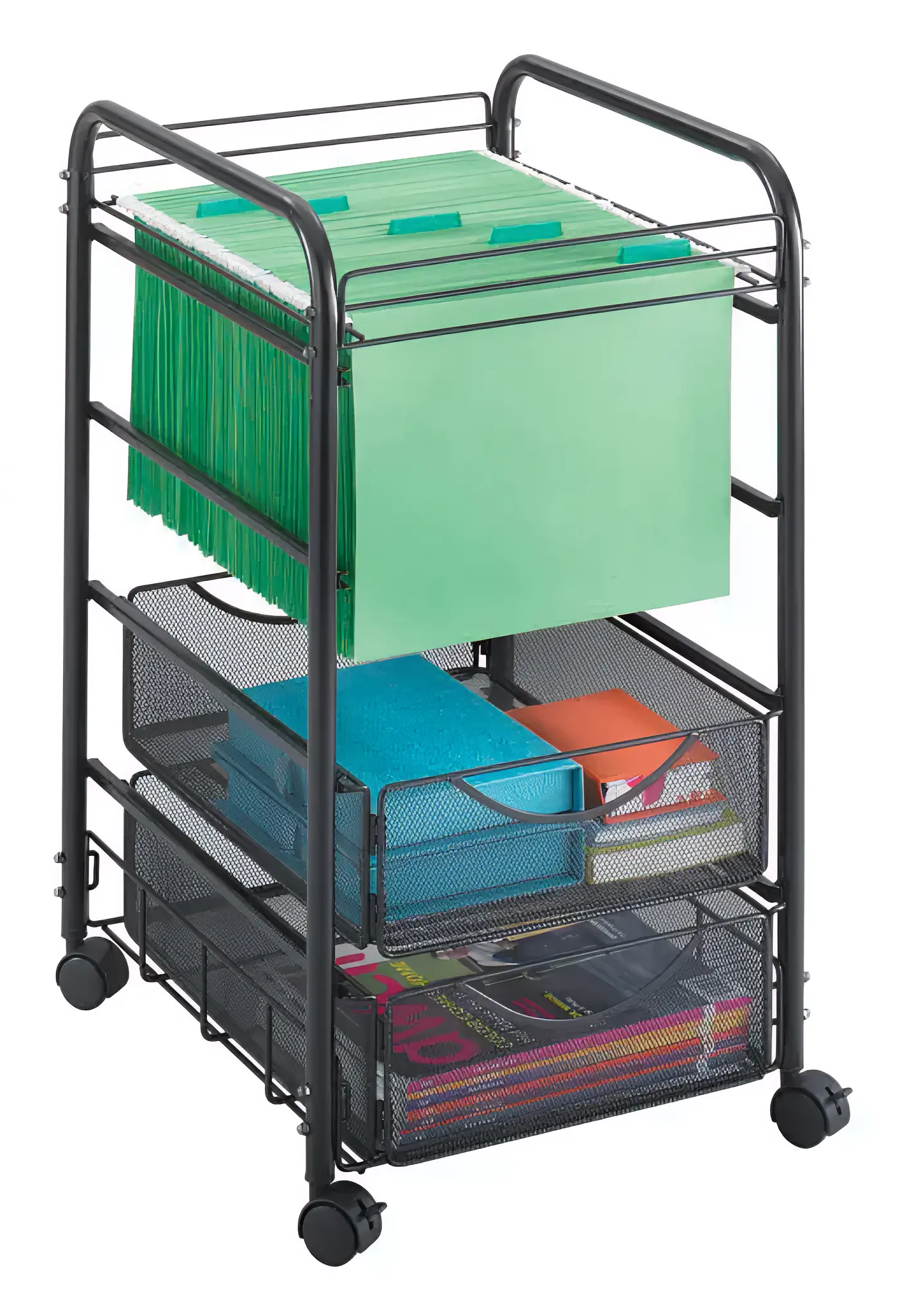 Mobile File Cabinet 16in W x 17in D x 27in H with 2 Drawers by Safco Office Furniture