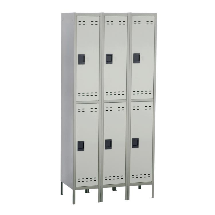 Bank of 3 Double Tier Lockers by Safco Office Furniture