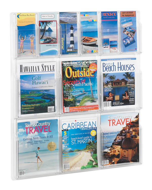 6 Pamphlet and 6 Magazine Display by Safco Office Furniture
