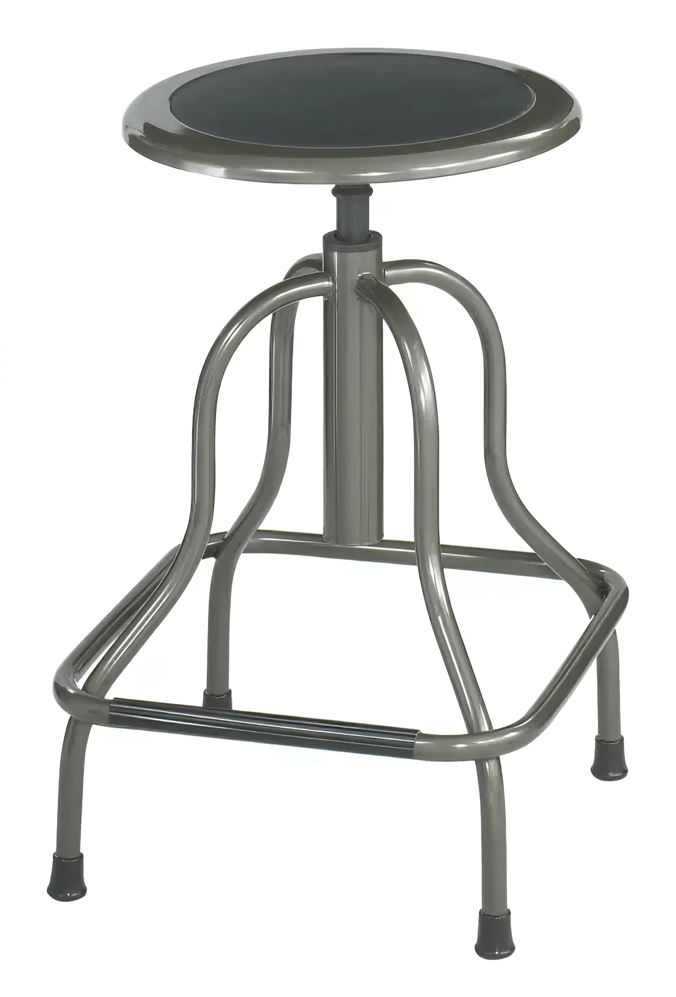 Safco Diesel Recycled Leather Backless Stool, Pewter (6665)
