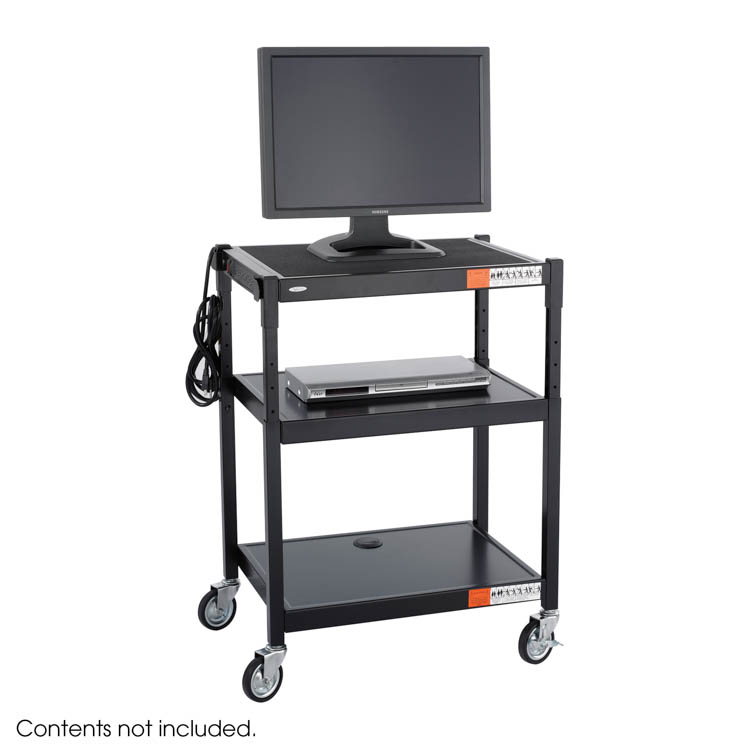 Steel Height Adjustable AV Cart by Safco Office Furniture
