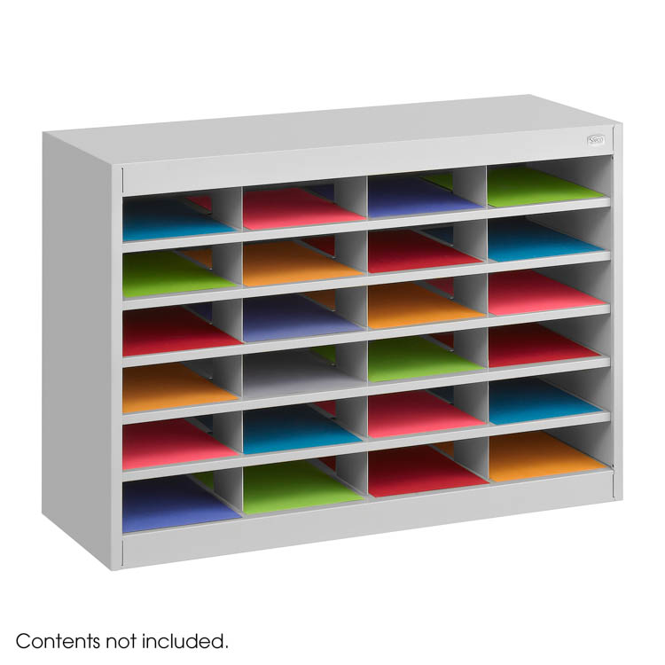 Steel 24 Compartment Letter Size Literature Organizer by Safco Office Furniture