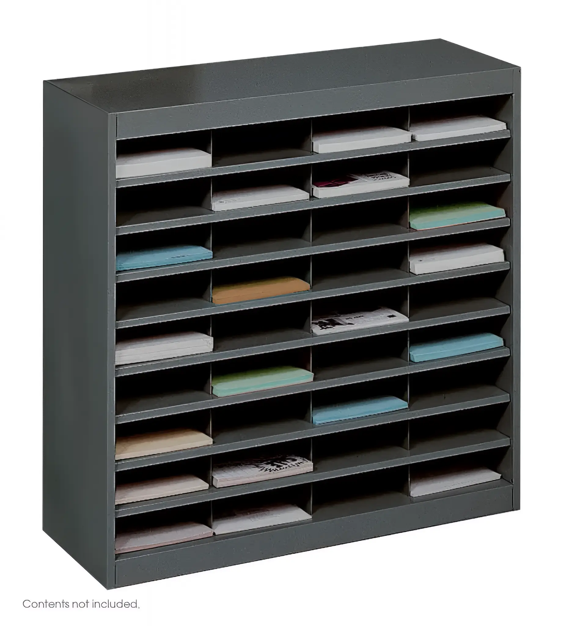 Safco E-Z Stor 36-Compartment Literature Organizers, 37.5 x 36.5, Black (9221BLR), Paper | Quill