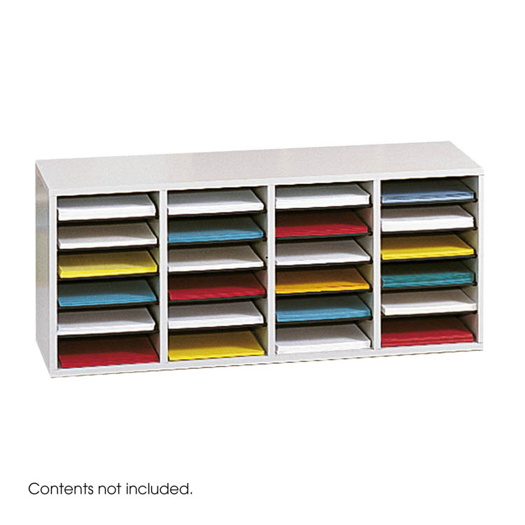 Wood 24 Compartment Literature Organizer by Safco Office Furniture