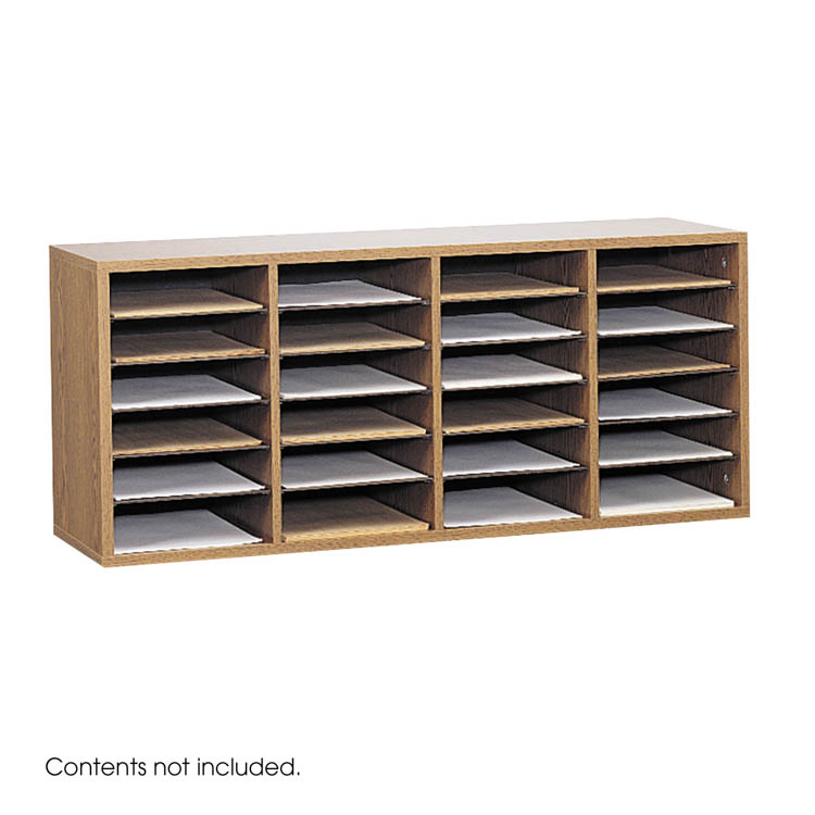 Wood 24 Compartment Literature Organizer by Safco Office Furniture