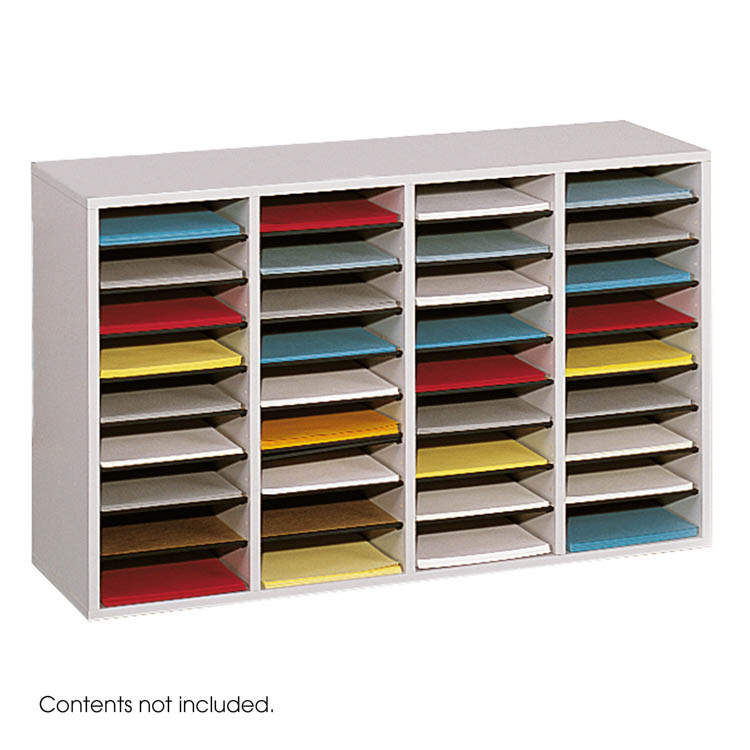 Wood 36 Compartment Literature Organizer by Safco Office Furniture