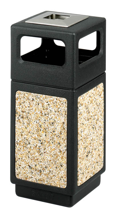 15 Gallon Ash Urn/Side Open Waste Receptacle by Safco Office Furniture