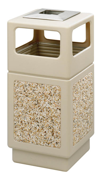 CanmeleonÃ¢Â„Â¢ Aggregate Panel, Ash Urn/Side Open, 38 Gallon by Safco Office Furniture