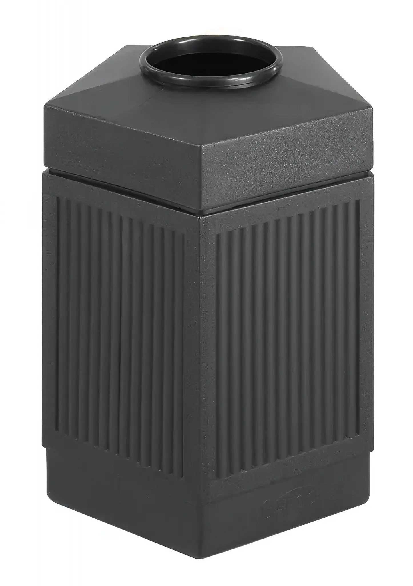 Trash Can 24in W x 23in D x 32in H with 45 Gallon Indoor/Outdoor Receptacle by Safco Office Furniture