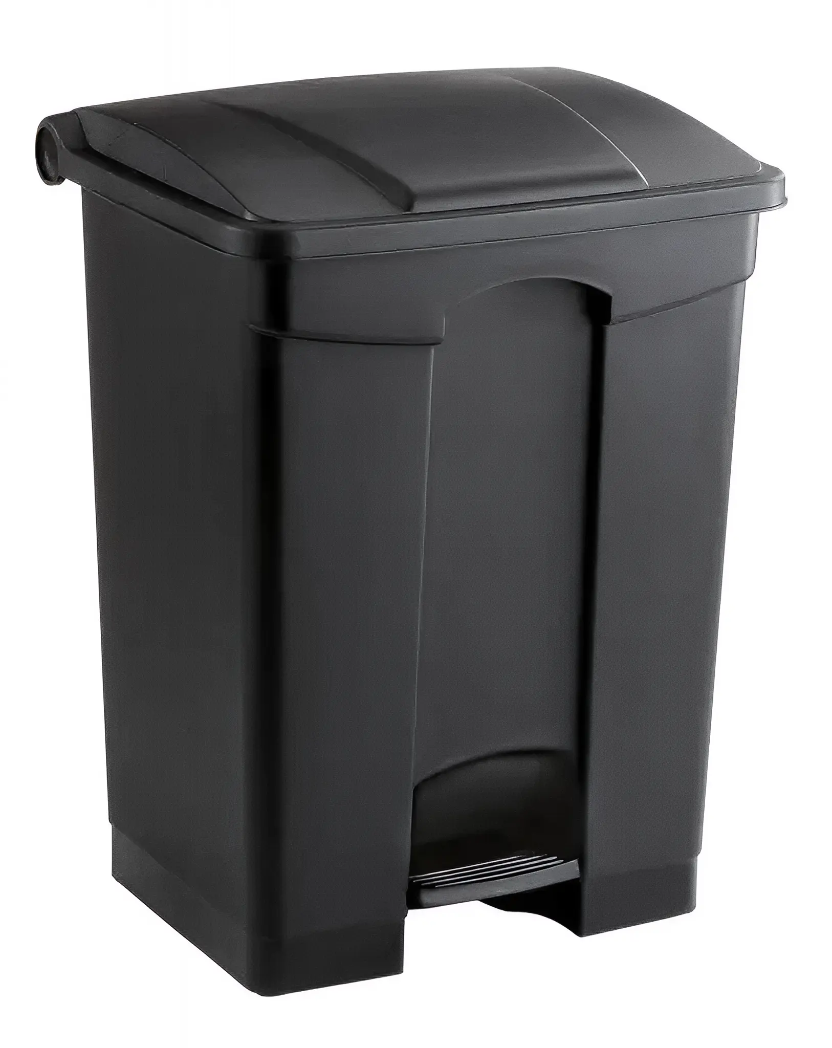Safco 9922BL Large Capacity Plastic Step-On Receptacle 17 gal Black