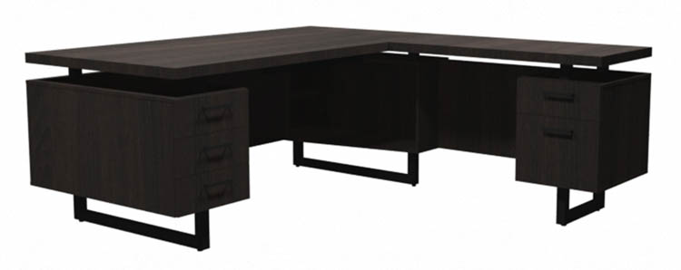 72 x 78 L-Shaped Desk, BBB/BF Pedestals by Safco Office Furniture