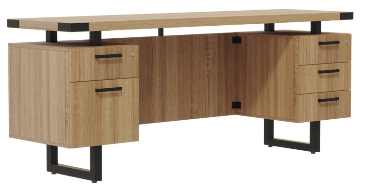 72in W x 20in D Credenza, BBB/BF Pedestals by Safco Office Furniture