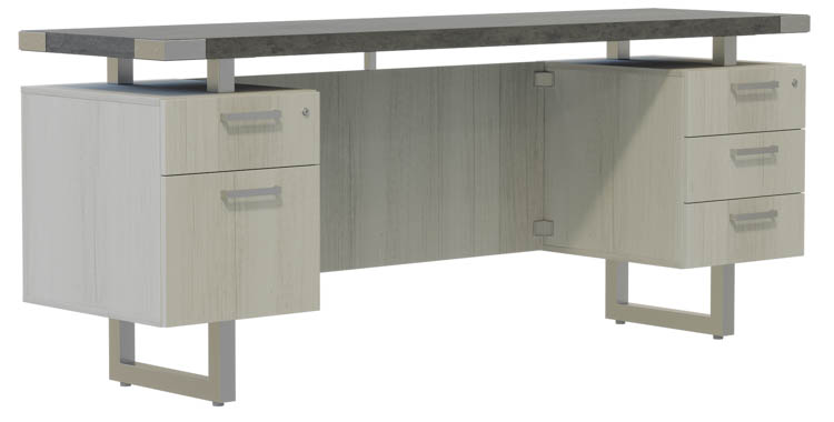 72in W x 20in D Credenza, BBB/BF Pedestals by Safco Office Furniture