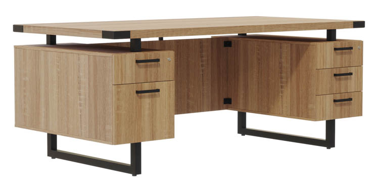 72in W x 36in D Desk with BBB/BF Pedestals by Safco Office Furniture