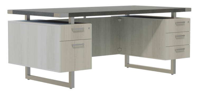 72in W x 36in D Desk with BBB/BF Pedestals by Safco Office Furniture