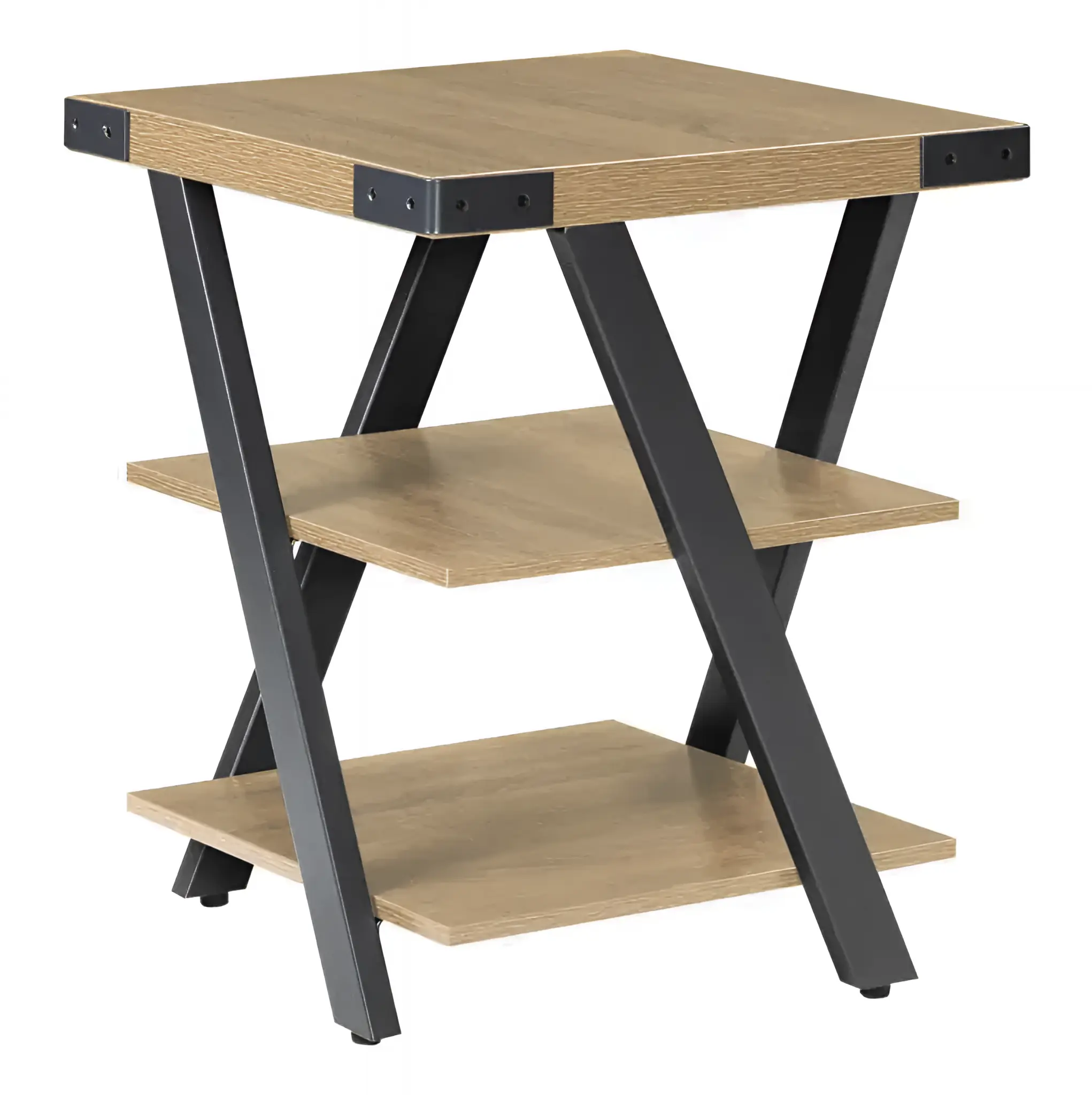 End Table 20in W x 20in D x 25in H with 3 Shelves by Safco Office Furniture