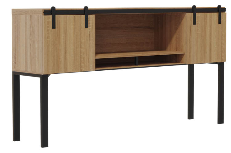 72Ã¢Â€Â� Hutch with Sliding Wood Doors by Safco Office Furniture