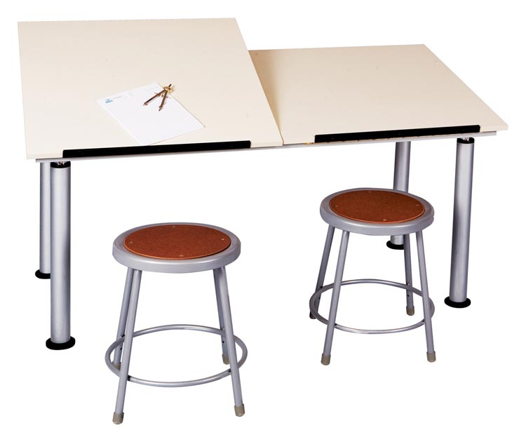 Two Station Adaptable Drawing Table by Shain Solutions