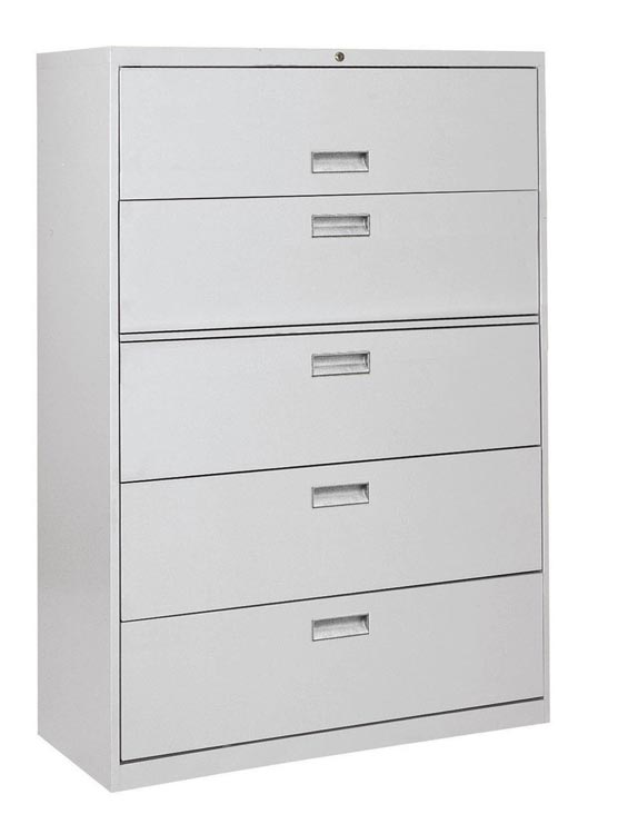 42"W x 19.25"D x 65"H 5 Drawer Lateral File by Sandusky Lee