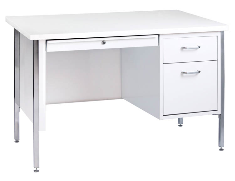 48"W x 24"D Single Pedestal Steel Desk by Sandusky Lee