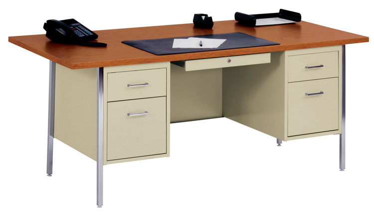 72" x 36" Double Pedestal Steel Desk by Sandusky Lee