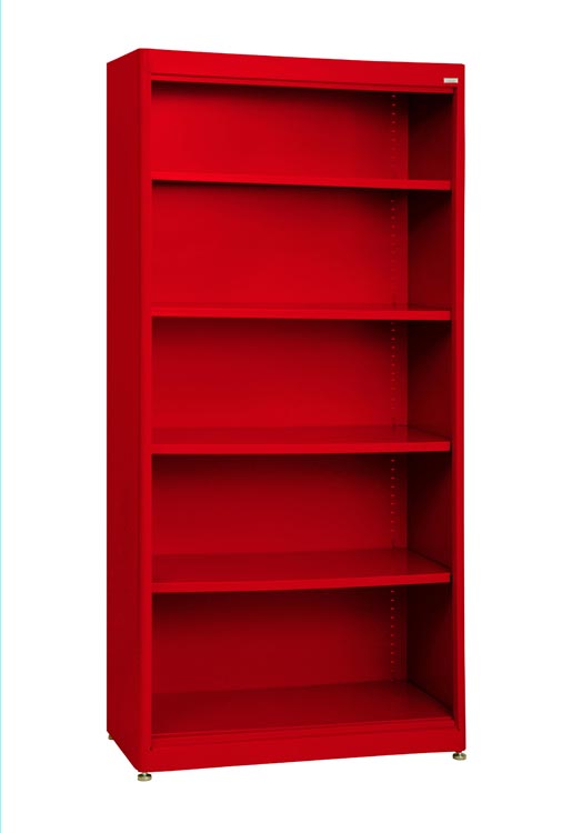 36in W x 18in D x 78in H Steel Mobile Bookcase by Sandusky Lee