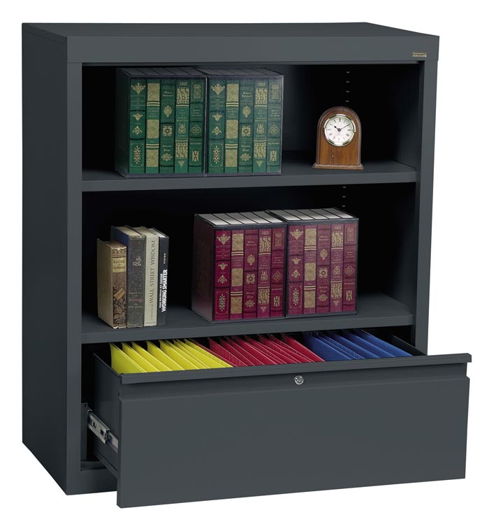 36"W x 18"D x 42"H Bookcase with File Drawer by Sandusky Lee