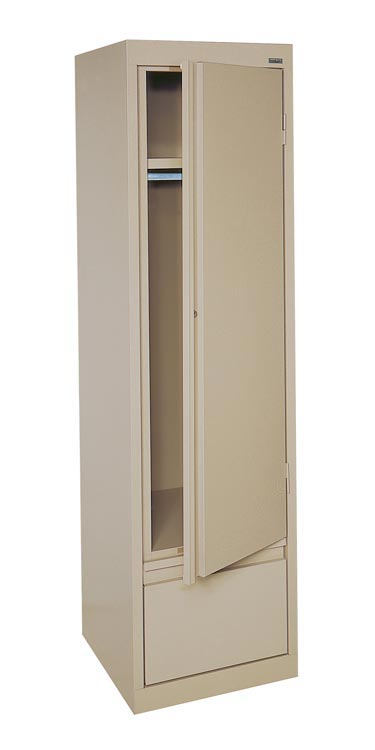 Single Drawer Wardrobe Cabinet with File Drawer by Sandusky Lee