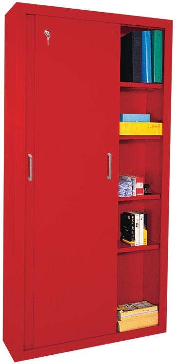 36"W x 18"D x 72"H Sliding Door Storage Cabinet by Sandusky Lee