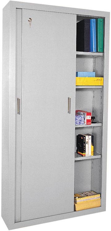 36"W x 18"D x 72"H Sliding Door Storage Cabinet by Sandusky Lee