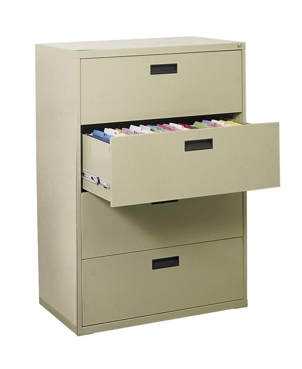 30"W x 18"D x 53"H 4 Drawer Lateral File by Sandusky Lee