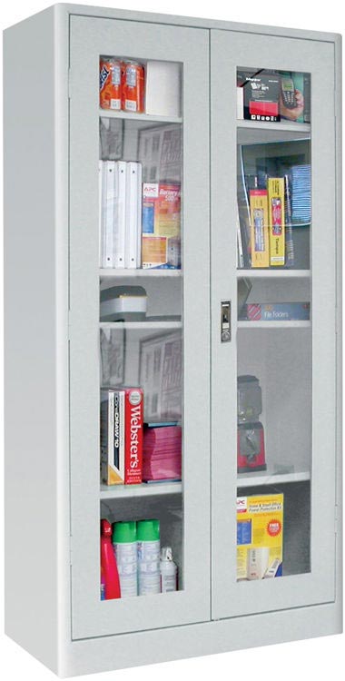 36"W x 24"D x 72"H Radius Edge Clearview Storage Cabinet by Sandusky Lee