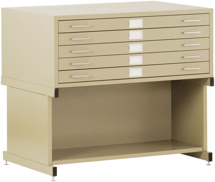 41"W 5 Drawer Flat File with Open Base by Sandusky Lee