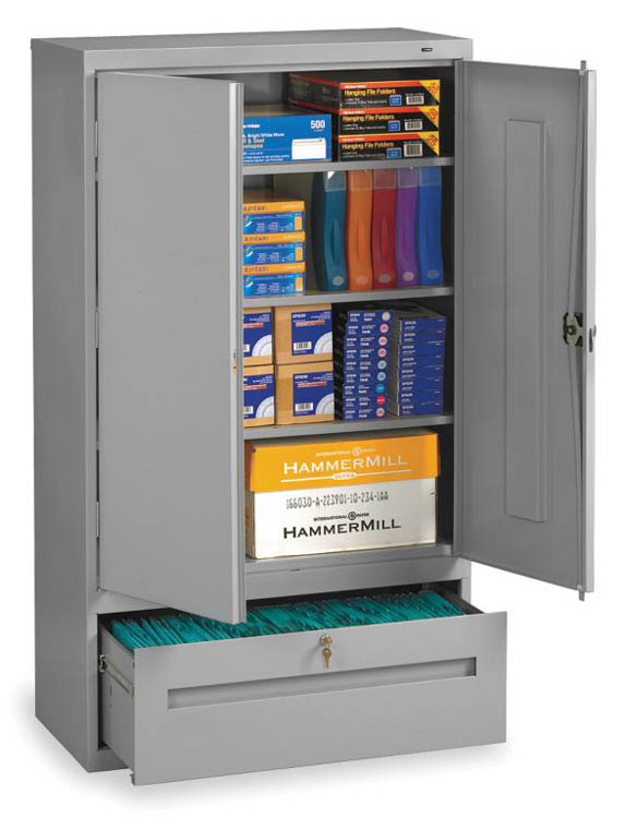 64"H Storage Cabinet with File Drawer by Tennsco