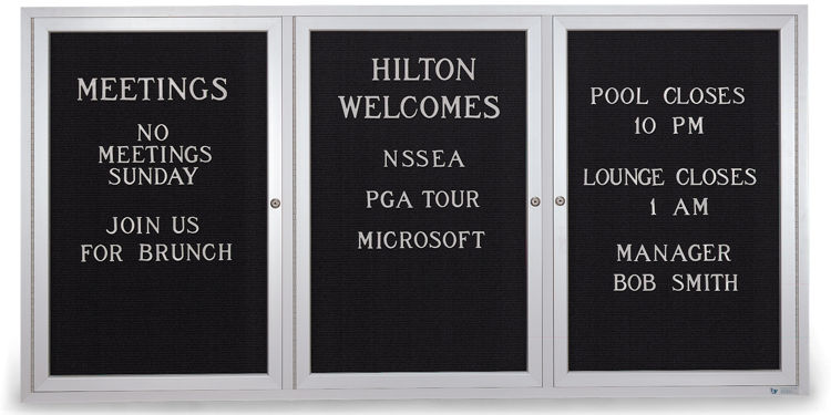 72" x 36" Indoor Enclosed Letterboard by United Visual