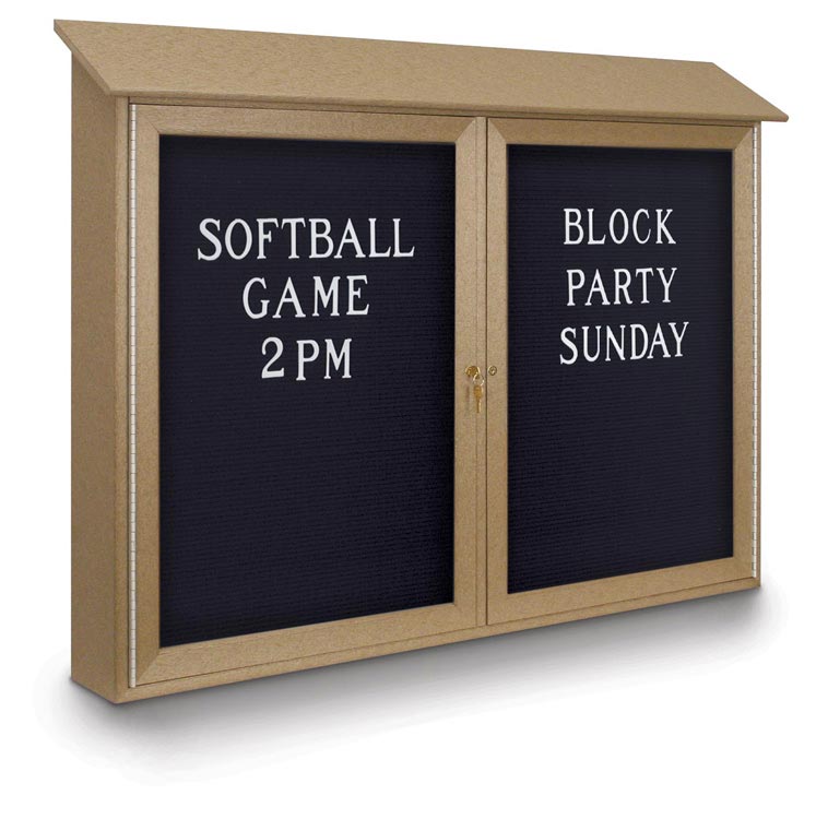 45" x 30" Letterboard Double Door Message Center by United Visual