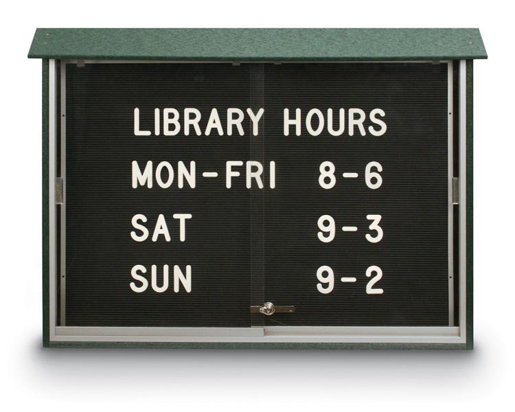 45" x 30" Letterboard Sliding Door Message Center by United Visual