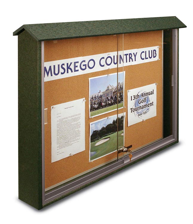 52" x 40" Sliding Door Message Center by United Visual