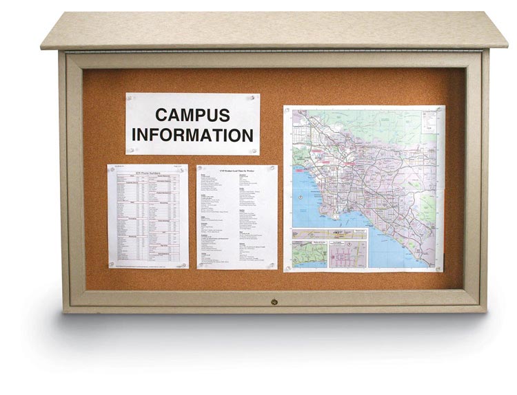 45" x 36" Top Hinged Message Center by United Visual