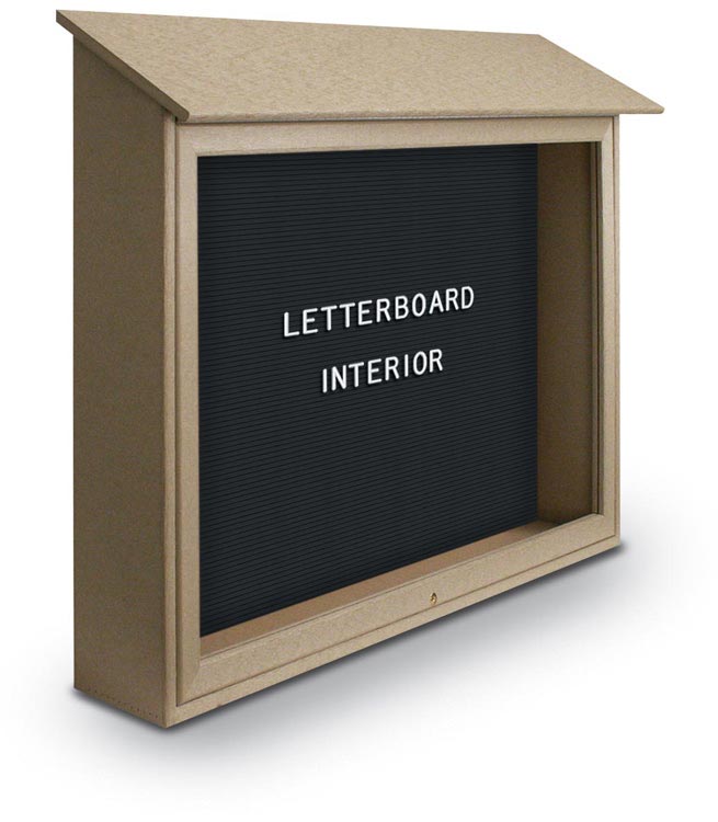 52" x 40" Letterboard Top Hinged Message Center by United Visual