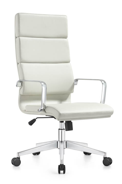 High Back Leather Swivel Chair by Woodstock