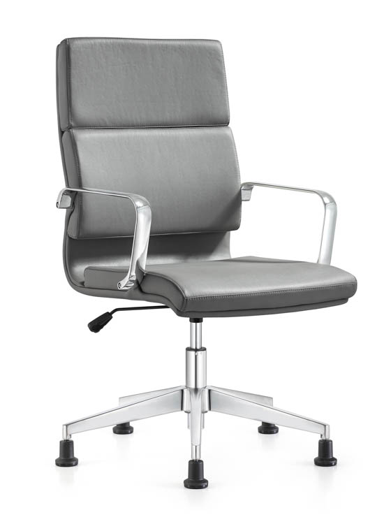Leather Swivel Side Chair with Glides by Woodstock