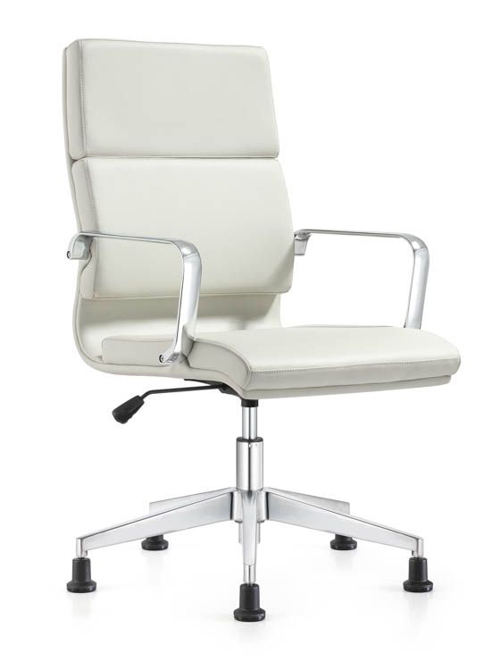 Leather Swivel Side Chair with Glides by Woodstock