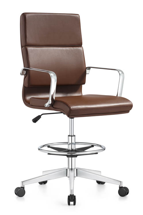 Leather Swivel Stool by Woodstock