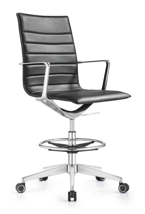 Leather Swivel Stool by Woodstock