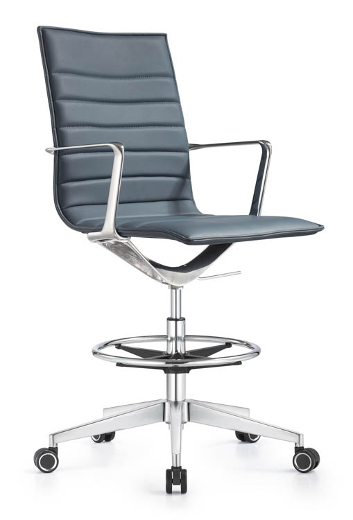 Leather Swivel Stool by Woodstock